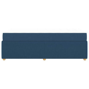 vidaXL Bed Frame with Mattress Blue 90 x 190 cm Fabric
