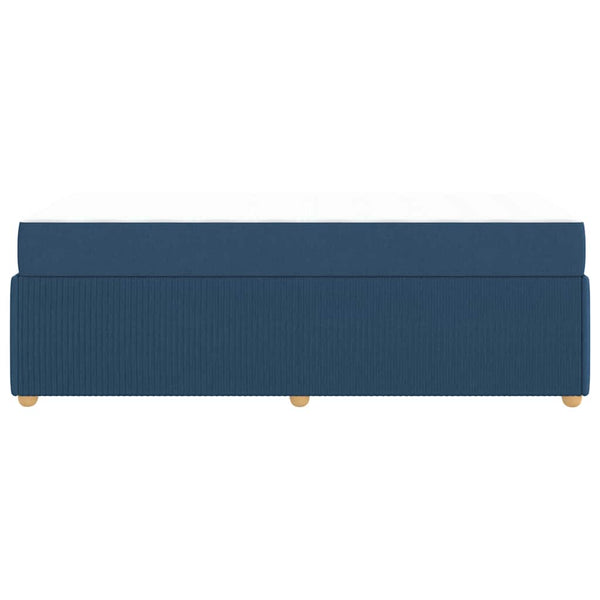 vidaXL Bed Frame with Mattress Blue 90 x 190 cm Fabric