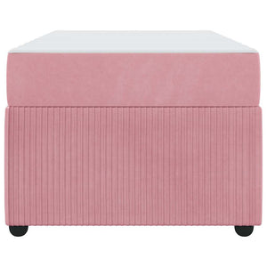 vidaXL Bed Frame with Mattress Pink 90 x 190 cm Fabric