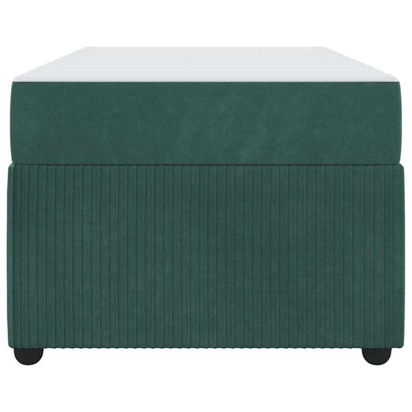 vidaXL Bed Frame with Mattress Dark Green 100 x 200 cm Fabric