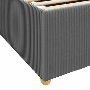vidaXL Bed Frame with Mattress Dark Grey 120 x 190 cm Fabric