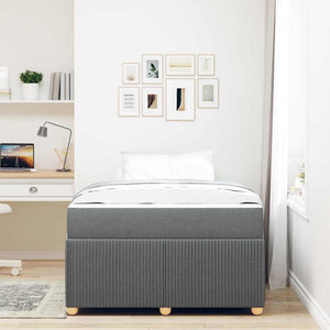 vidaXL Bed Frame with Mattress Dark Grey 120 x 190 cm Fabric