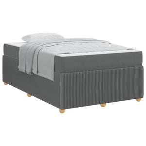 vidaXL Bed Frame with Mattress Dark Grey 120 x 190 cm Fabric