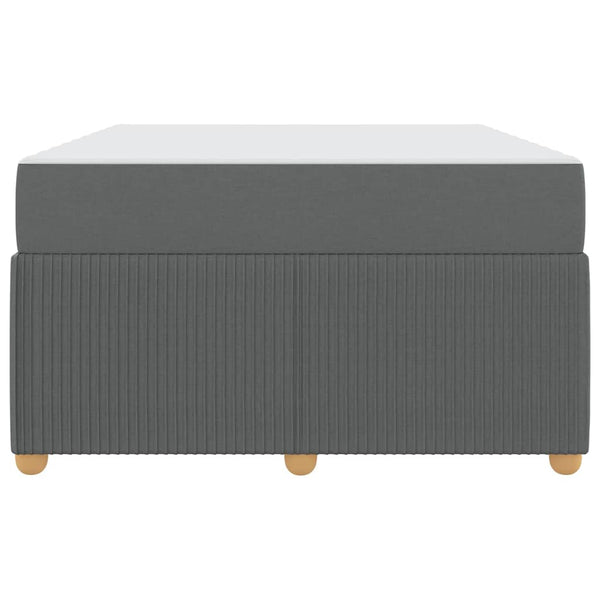 vidaXL Bed Frame with Mattress Dark Grey 120 x 190 cm Fabric
