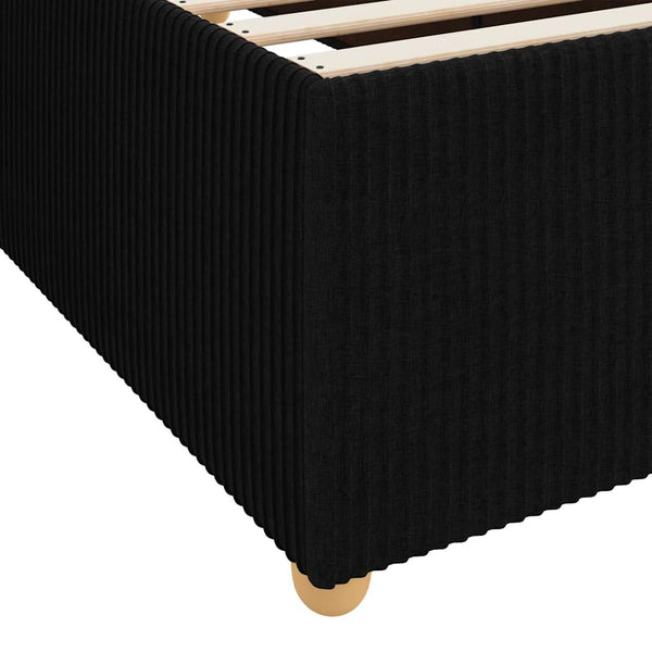 vidaXL Bed Frame with Mattress Black 120 x 190 cm Fabric