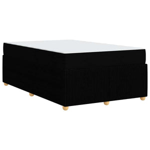 vidaXL Bed Frame with Mattress Black 120 x 190 cm Fabric