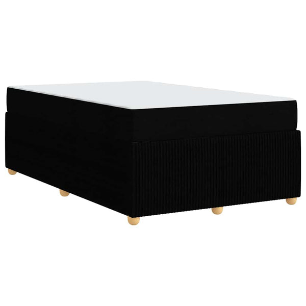 vidaXL Bed Frame with Mattress Black 120 x 190 cm Fabric