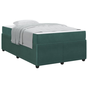 vidaXL Bed Frame with Mattress Dark Green 120 x 200 cm Fabric