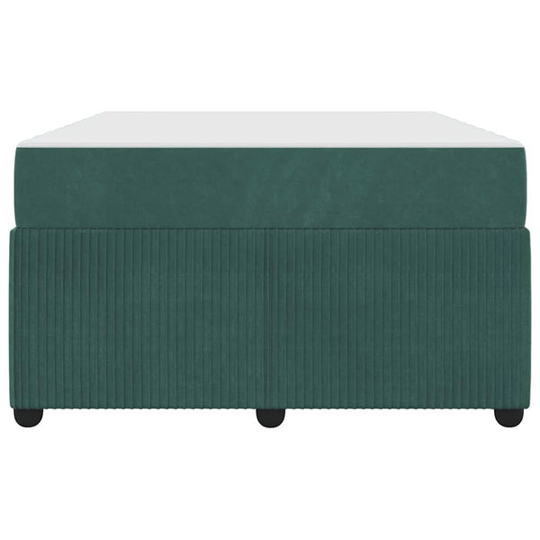 vidaXL Bed Frame with Mattress Dark Green 120 x 200 cm Fabric