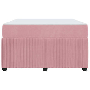 vidaXL Bed Frame with Mattress Pink 120 x 200 cm Fabric
