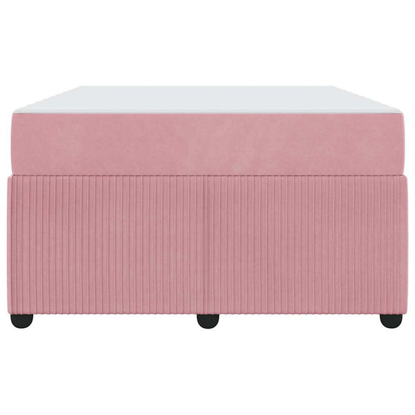 vidaXL Bed Frame with Mattress Pink 120 x 200 cm Fabric