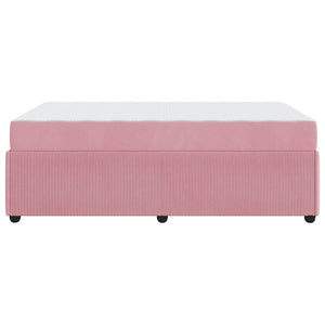 vidaXL Bed Frame with Mattress Pink 120 x 200 cm Fabric