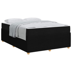 vidaXL Bed Frame with Mattress Black 140 x 200 cm Fabric