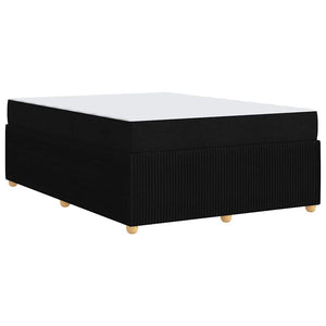 vidaXL Bed Frame with Mattress Black 140 x 200 cm Fabric