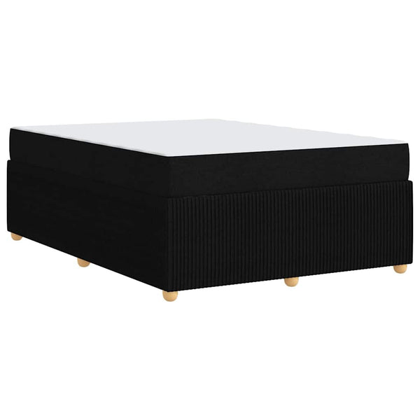 vidaXL Bed Frame with Mattress Black 140 x 200 cm Fabric