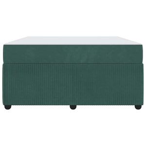 vidaXL Bed Frame with Mattress Dark Green 140 x 200 cm Fabric