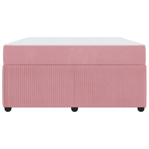 vidaXL Bed Frame with Mattress Pink 140 x 200 cm Fabric