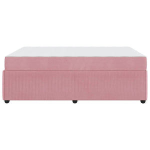 vidaXL Bed Frame with Mattress Pink 140 x 200 cm Fabric