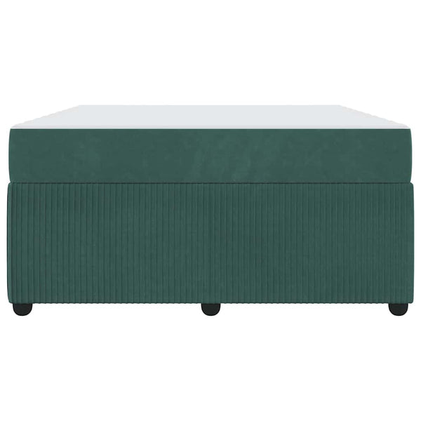 vidaXL Bed Frame with Mattress Dark Green 160 x 200 cm Fabric