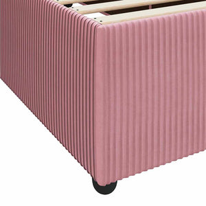 vidaXL Bed Frame with Mattress Pink 160 x 200 cm Fabric