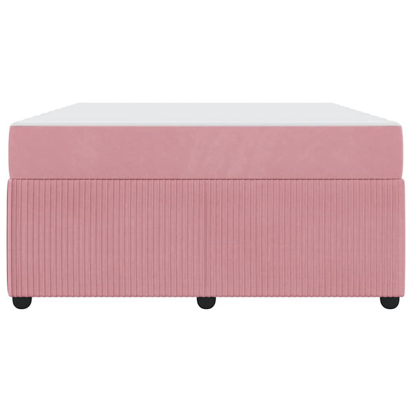 vidaXL Bed Frame with Mattress Pink 160 x 200 cm Fabric