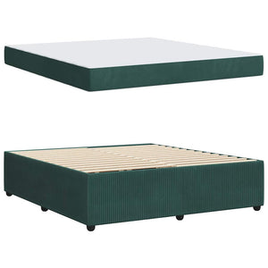 vidaXL Bed Frame with Mattress Dark Green 180 x 200 cm Fabric