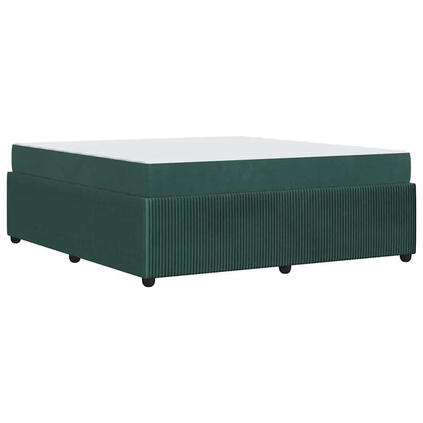 vidaXL Bed Frame with Mattress Dark Green 180 x 200 cm Fabric