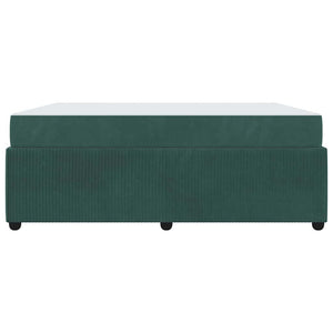 vidaXL Bed Frame with Mattress Dark Green 180 x 200 cm Fabric