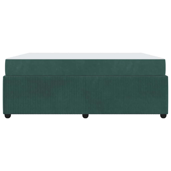 vidaXL Bed Frame with Mattress Dark Green 180 x 200 cm Fabric