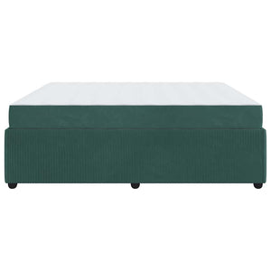 vidaXL Bed Frame with Mattress Dark Green 180 x 200 cm Fabric