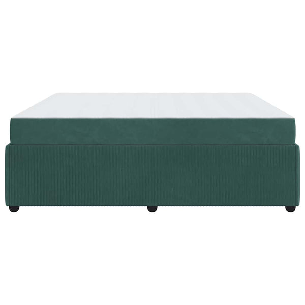 vidaXL Bed Frame with Mattress Dark Green 180 x 200 cm Fabric
