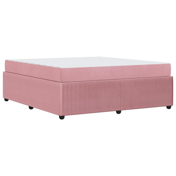 vidaXL Bed Frame with Mattress Pink 180 x 200 cm Fabric