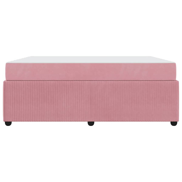 vidaXL Bed Frame with Mattress Pink 180 x 200 cm Fabric