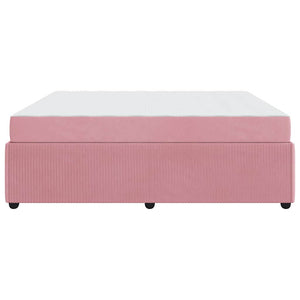 vidaXL Bed Frame with Mattress Pink 180 x 200 cm Fabric