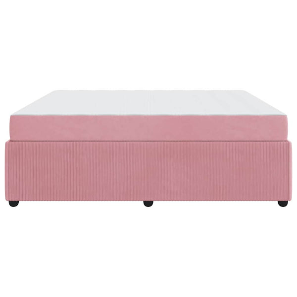 vidaXL Bed Frame with Mattress Pink 180 x 200 cm Fabric