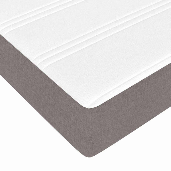 vidaXL Box Spring Bed with Mattress Taupe 80 x 200 cm Fabric