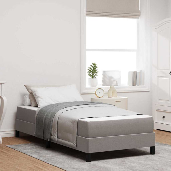 vidaXL Box Spring Bed with Mattress Taupe 80 x 200 cm Fabric
