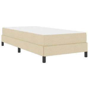 vidaXL Box Spring Bed with Mattress Cream 80 x 200 cm Fabric