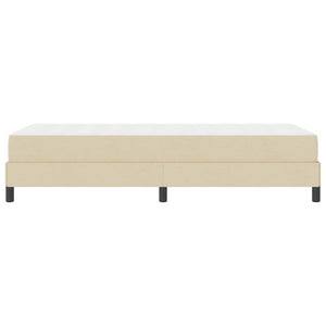 vidaXL Box Spring Bed with Mattress Cream 80 x 200 cm Fabric