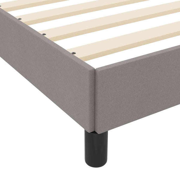 vidaXL Box Spring Bed with Mattress Taupe 90 x 190 cm Fabric