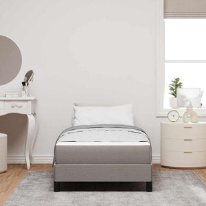 vidaXL Box Spring Bed with Mattress Taupe 90 x 190 cm Fabric