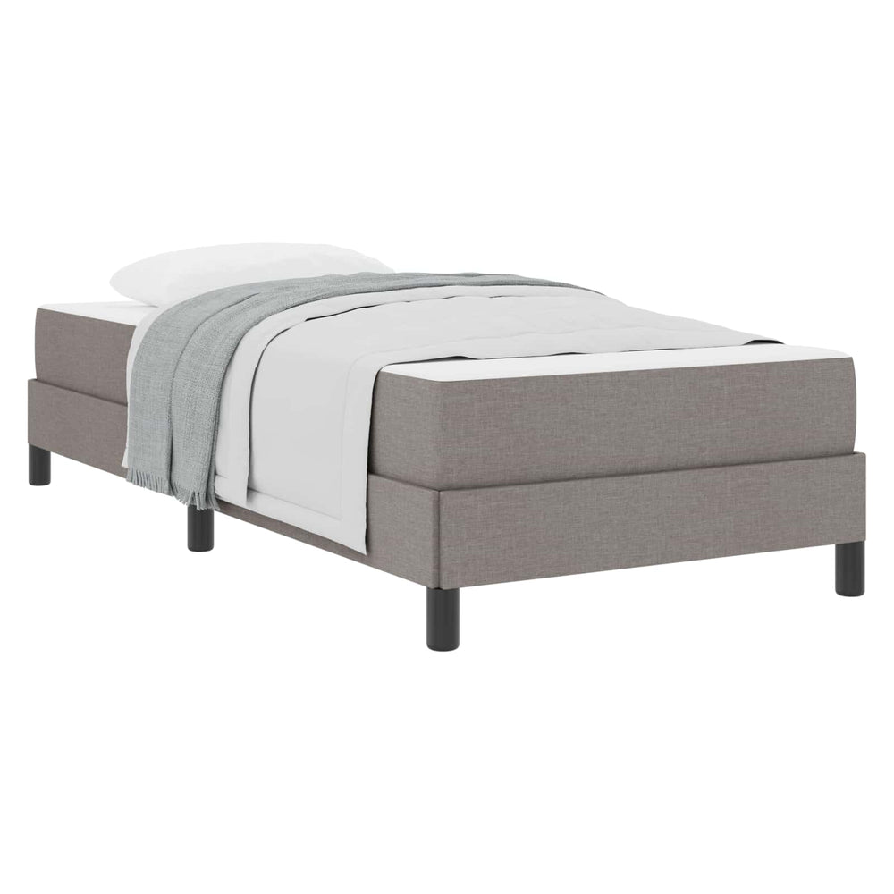 vidaXL Box Spring Bed with Mattress Taupe 90 x 190 cm Fabric