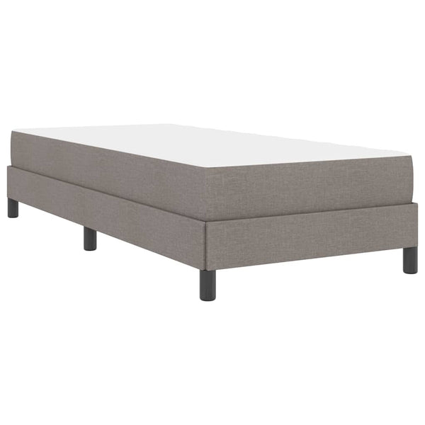 vidaXL Box Spring Bed with Mattress Taupe 90 x 190 cm Fabric