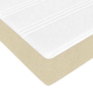 vidaXL Box Spring Bed with Mattress Cream 90 x 190 cm Fabric