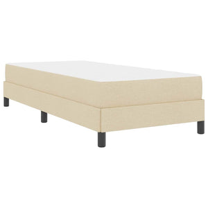 vidaXL Box Spring Bed with Mattress Cream 90 x 190 cm Fabric