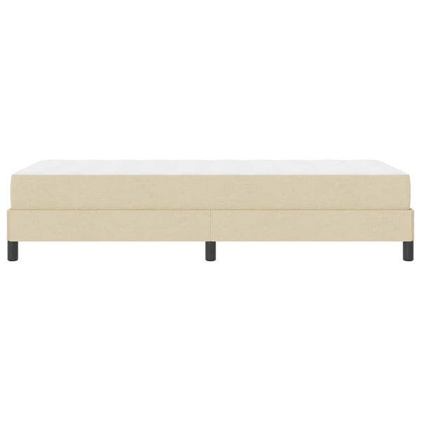 vidaXL Box Spring Bed with Mattress Cream 90 x 190 cm Fabric