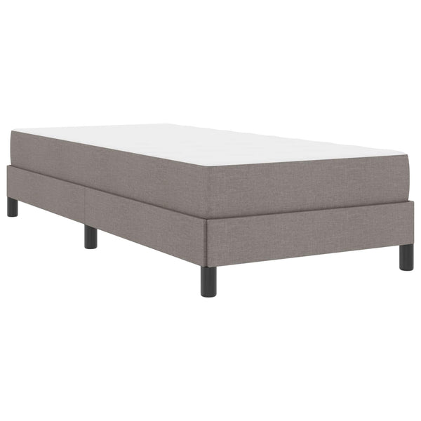vidaXL Box Spring Bed with Mattress Taupe 90 x 200 cm Fabric