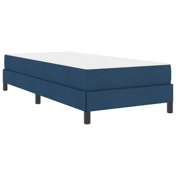 vidaXL Box Spring Bed with Mattress Blue 100 x 200 cm Fabric