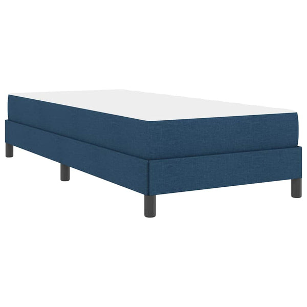 vidaXL Box Spring Bed with Mattress Blue 100 x 200 cm Fabric
