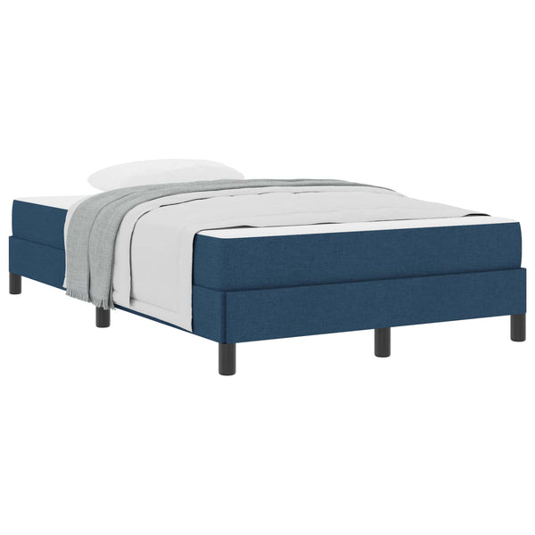 vidaXL Box Spring Bed with Mattress Blue 120 x 190 cm Fabric